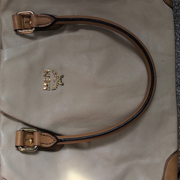 Vintage MCM Cream Leather Two Way Crossbody Bag - Picture 12 of 12